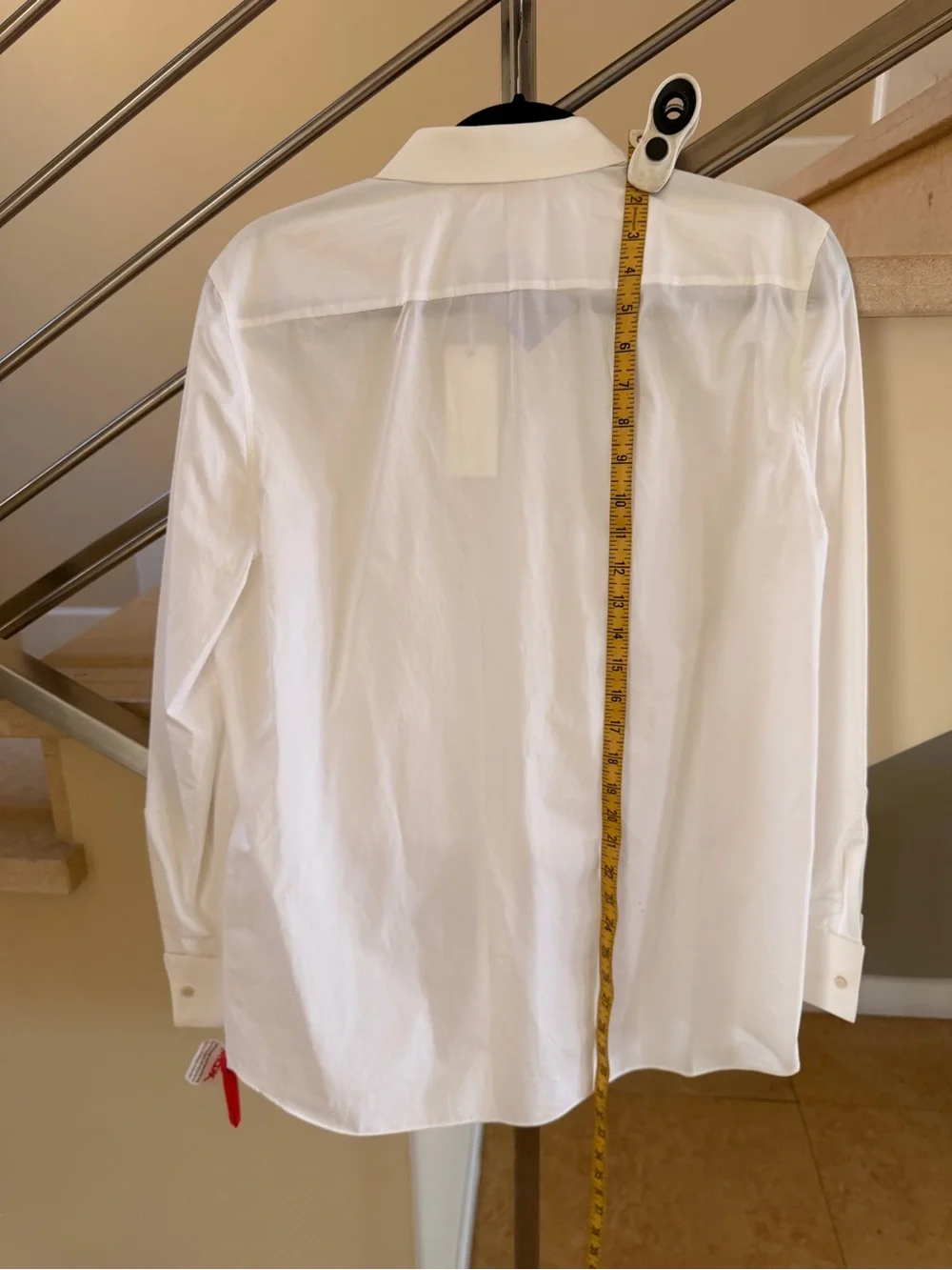 Tory Burch White Cotton Dress Shirt - Spread Collar